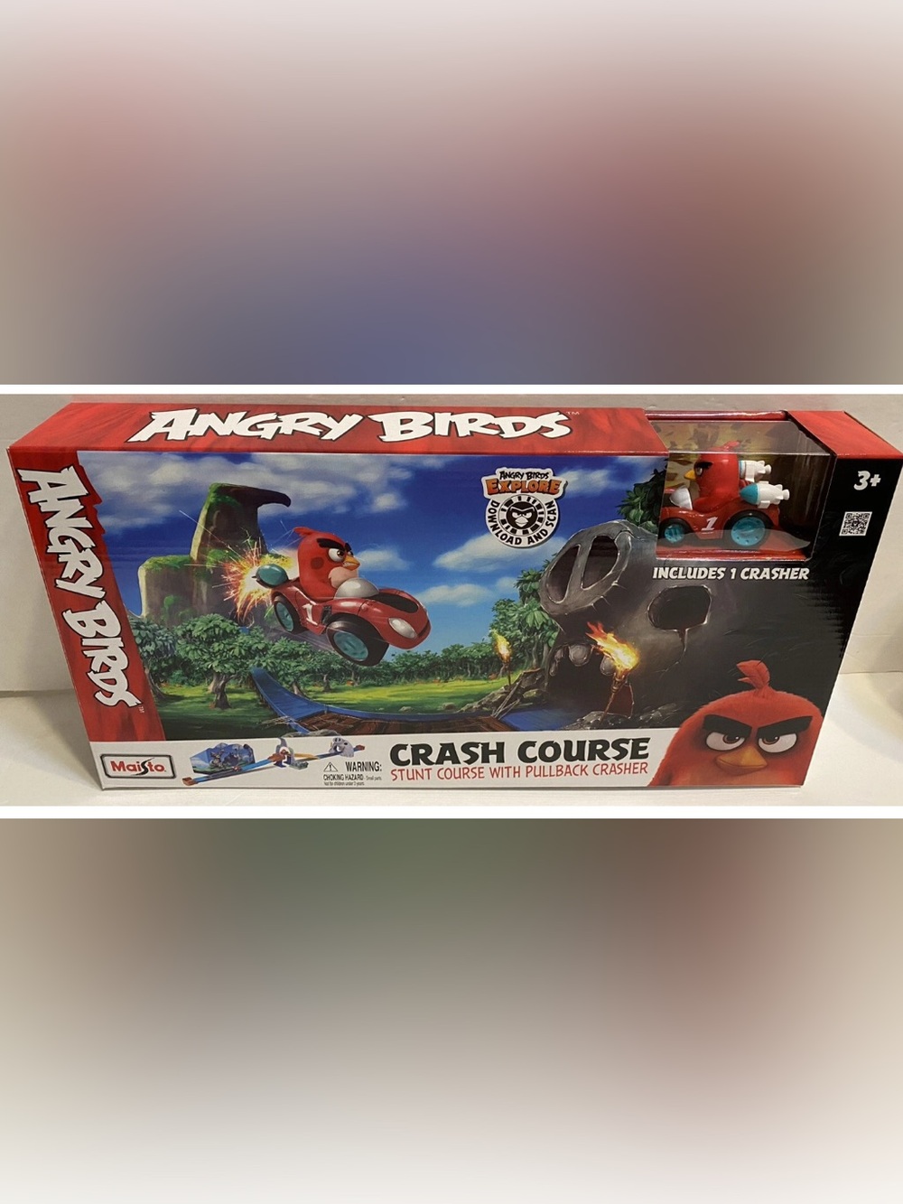 Angry Birds Crash Course stunt course with pullback crasher ,New